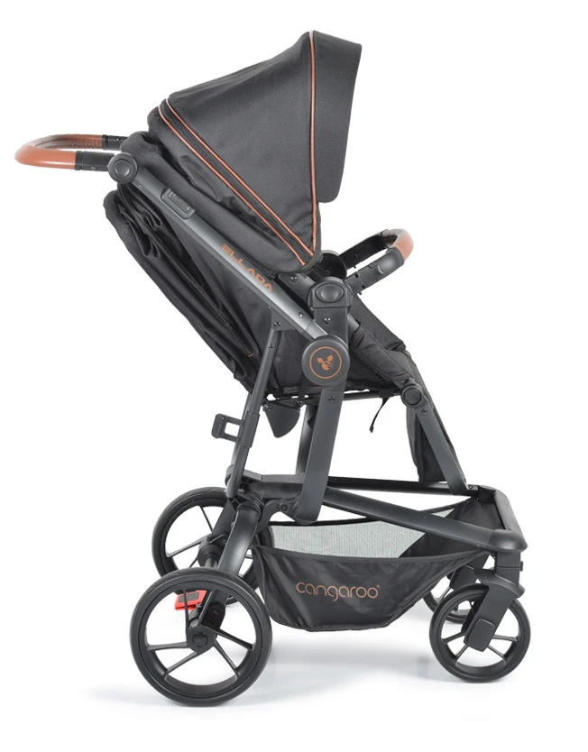 Cangaroo Ellada Black 3-in-1 Combi Kinderwagen Incl. Autostoel 8 Cangaroo Ellada Black 3-in-1 Combi Kinderwagen Incl. Autostoel - Afbeelding 8