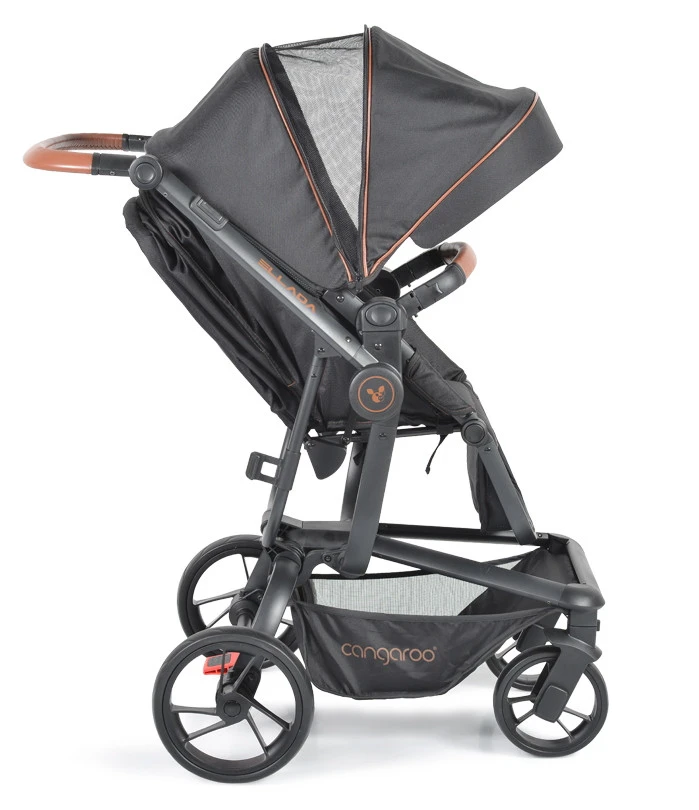 Cangaroo Ellada Black 3-in-1 Combi Kinderwagen Incl. Autostoel 9 Cangaroo Ellada Black 3-in-1 Combi Kinderwagen Incl. Autostoel - Afbeelding 9