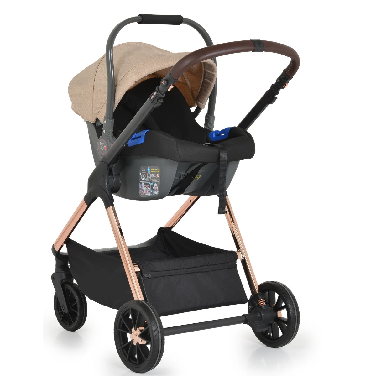 Cangaroo Empire Beige 3-in-1 Kinderwagen Incl. Autostoel 15 Cangaroo Empire Beige 3-in-1 Kinderwagen Incl. Autostoel - Afbeelding 15