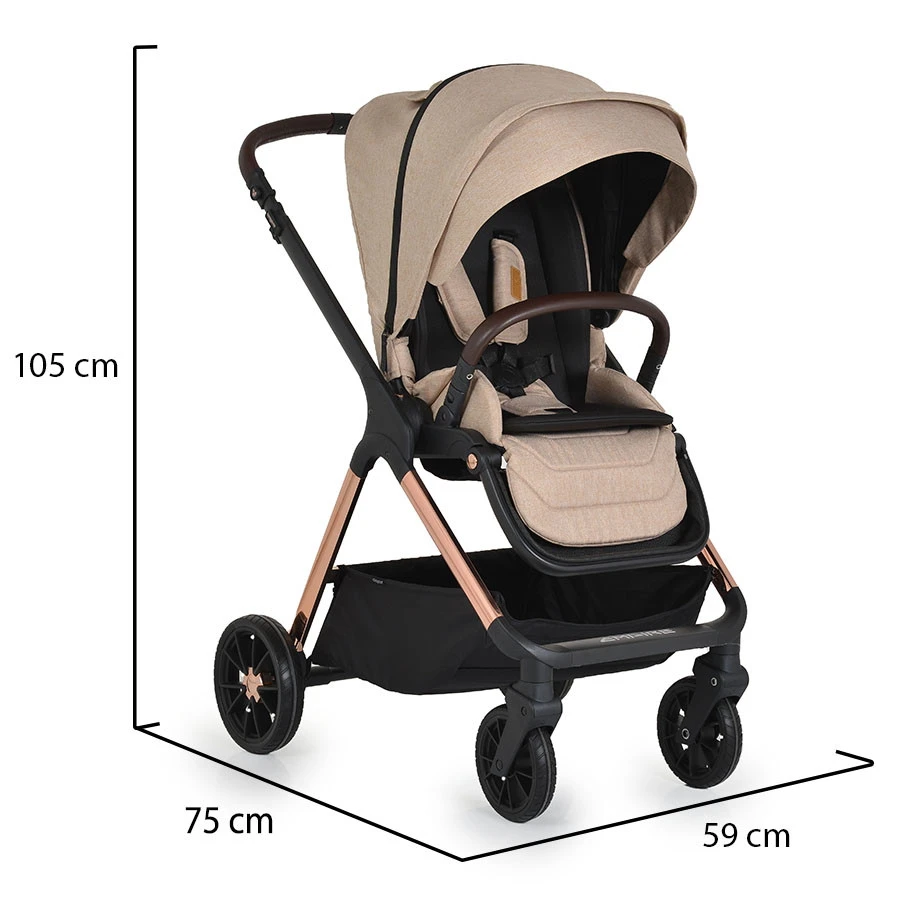 Cangaroo Empire Beige 3-in-1 Kinderwagen Incl. Autostoel 20 Cangaroo Empire Beige 3-in-1 Kinderwagen Incl. Autostoel - Afbeelding 20