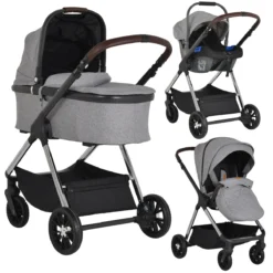 Cangaroo Empire Light Grey 3-in-1 Kinderwagen Incl. Autostoel