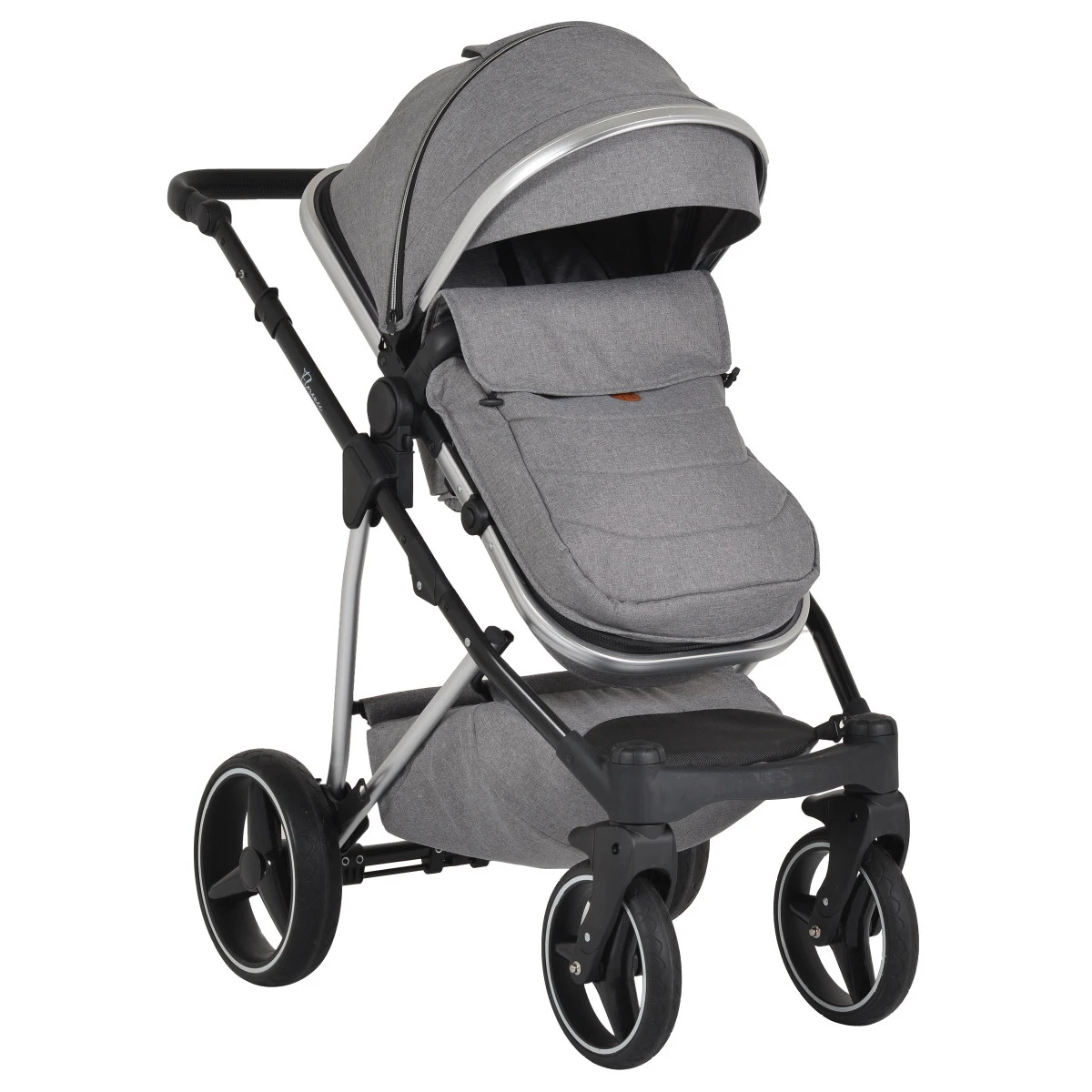 Cangaroo Florence Grey 3-in-1 Kinderwagen Incl. Autostoel 109996 6 Cangaroo Florence Grey 3-in-1 Kinderwagen Incl. Autostoel 109996 - Afbeelding 6