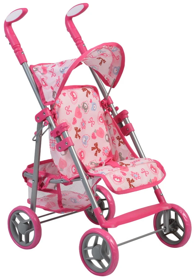 Cangaroo Flower Garden Pink Poppenbuggy 1 Cangaroo Flower Garden Pink Poppenbuggy