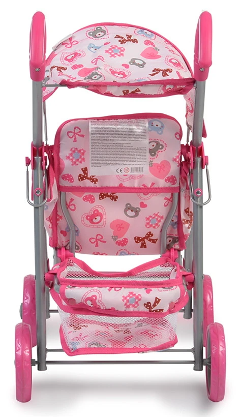 Cangaroo Flower Garden Pink Poppenbuggy 3 Cangaroo Flower Garden Pink Poppenbuggy - Afbeelding 3