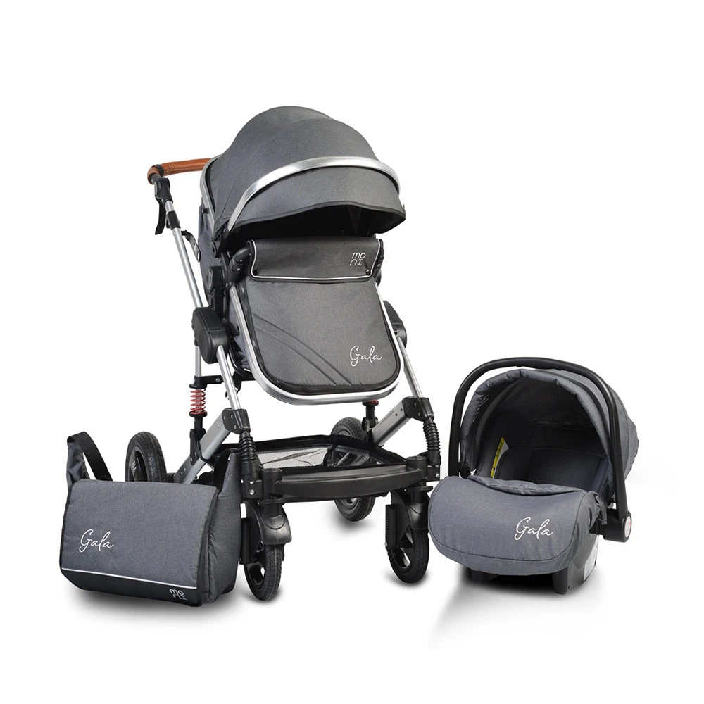 Cangaroo Gala Steel Grey 3-in-1 Combi Kinderwagen Incl. Autostoel 3 Cangaroo Gala Steel Grey 3-in-1 Combi Kinderwagen Incl. Autostoel - Afbeelding 3