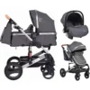 Cangaroo Gala Steel Grey 3-in-1 Combi Kinderwagen Incl. Autostoel