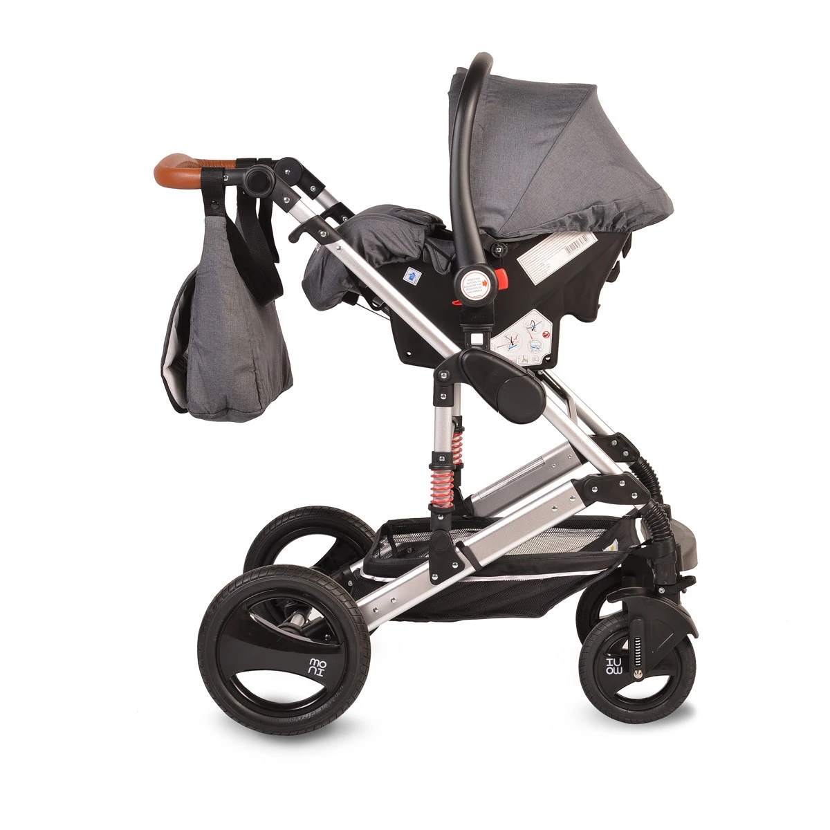 Cangaroo Gala Steel Grey 3-in-1 Combi Kinderwagen Incl. Autostoel 10 Cangaroo Gala Steel Grey 3-in-1 Combi Kinderwagen Incl. Autostoel - Afbeelding 10