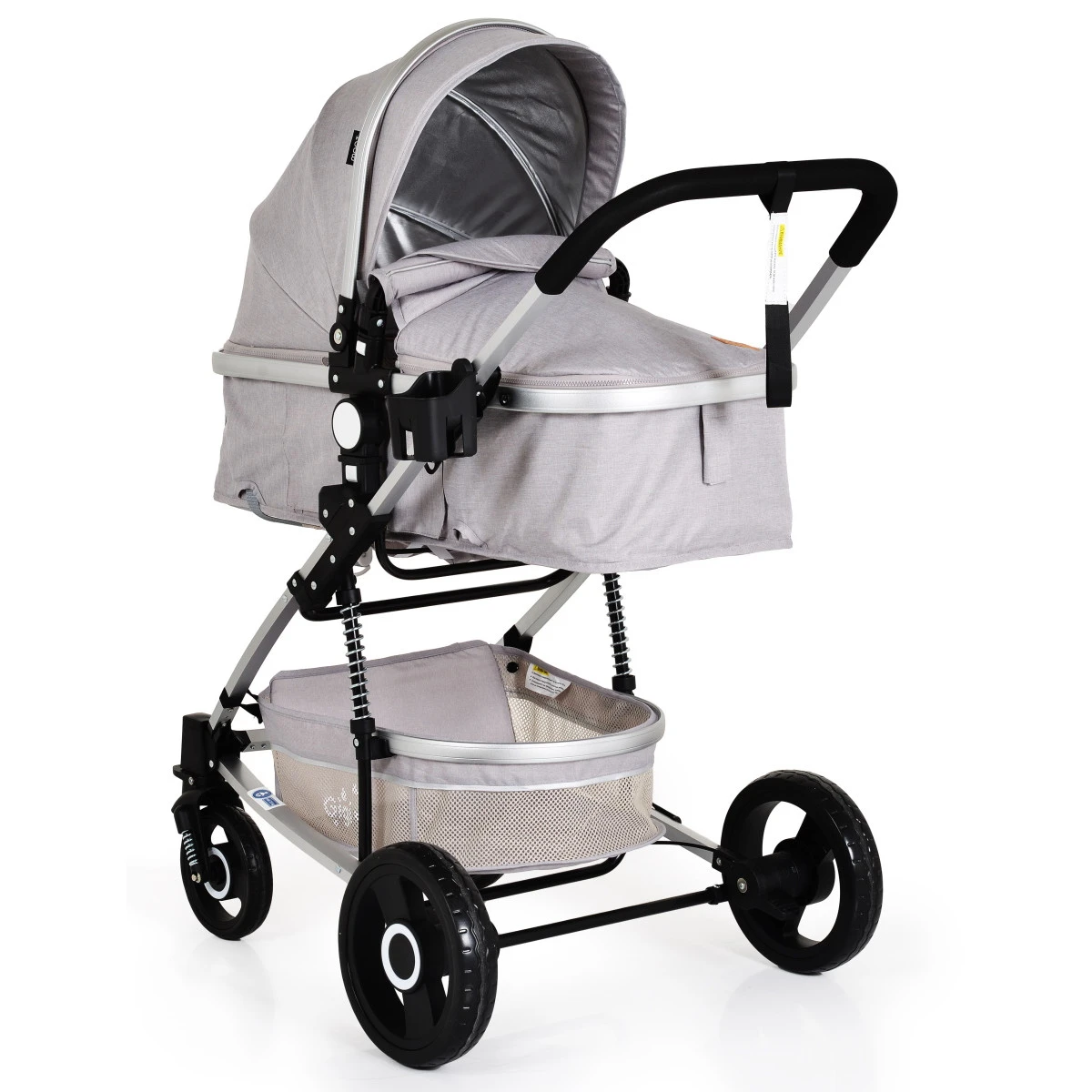 Cangaroo Gigi Light Grey 3-in-1 Combi Kinderwagen Incl. Autostoel 5 Cangaroo Gigi Light Grey 3-in-1 Combi Kinderwagen Incl. Autostoel - Afbeelding 5