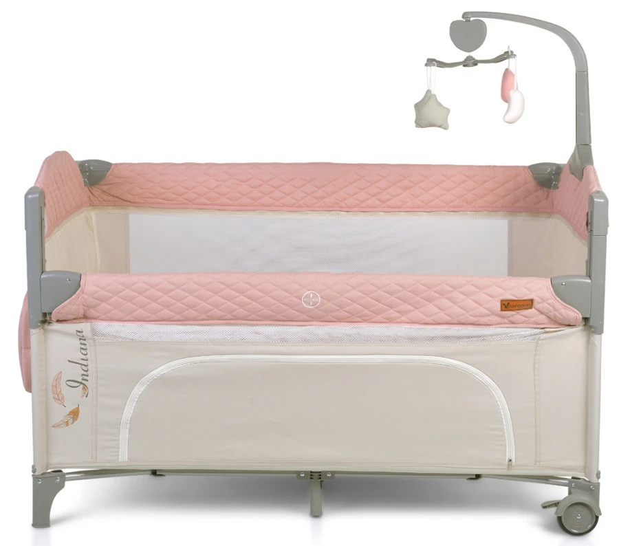 Cangaroo Indiana Pink Campingbed 3 Cangaroo Indiana Pink Campingbed - Afbeelding 3