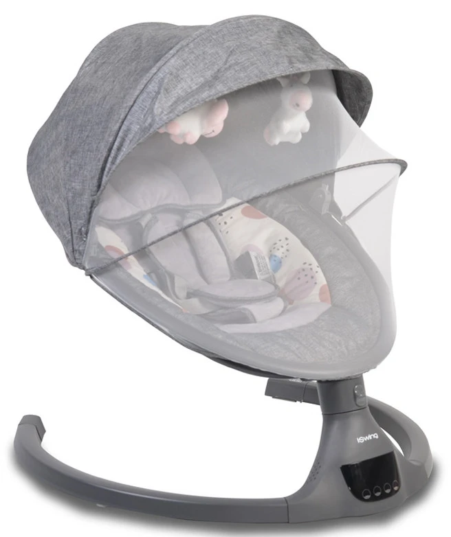 Cangaroo ISwing Dark Grey Babyschommel 8109 4 Cangaroo ISwing Dark Grey Babyschommel 8109 - Afbeelding 4