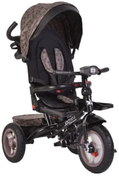 Cangaroo Jockey Trike Beige Stars Driewieler Met Duwstang En Zonnekap