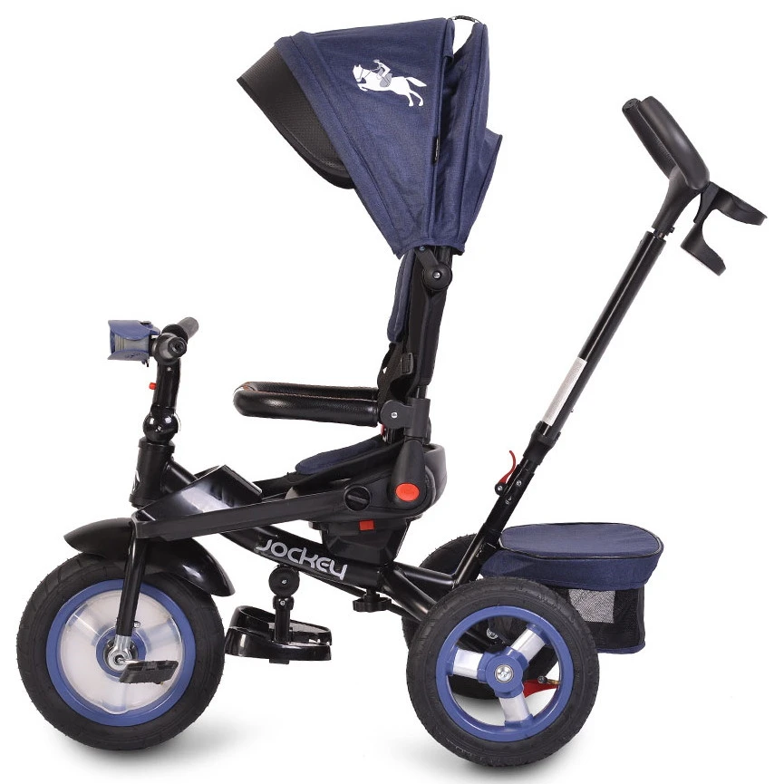Cangaroo Jockey Trike Beige Stars Driewieler Met Duwstang En Zonnekap 3 Cangaroo Jockey Trike Beige Stars Driewieler Met Duwstang En Zonnekap - Afbeelding 3