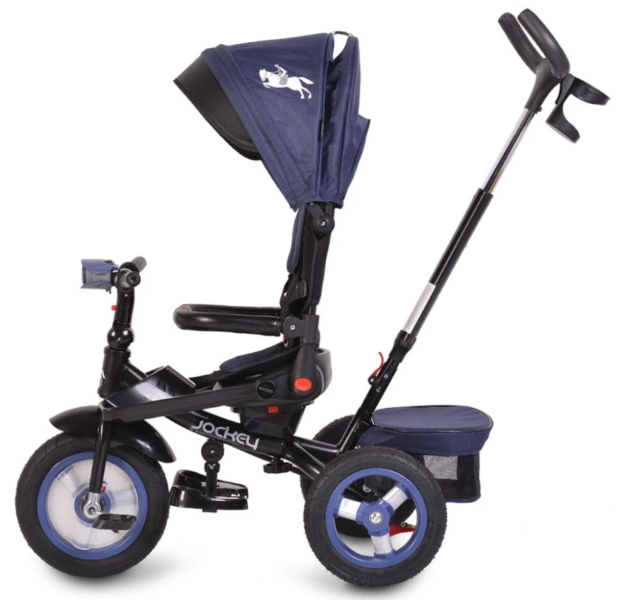 Cangaroo Jockey Trike Beige Stars Driewieler Met Duwstang En Zonnekap 4 Cangaroo Jockey Trike Beige Stars Driewieler Met Duwstang En Zonnekap - Afbeelding 4