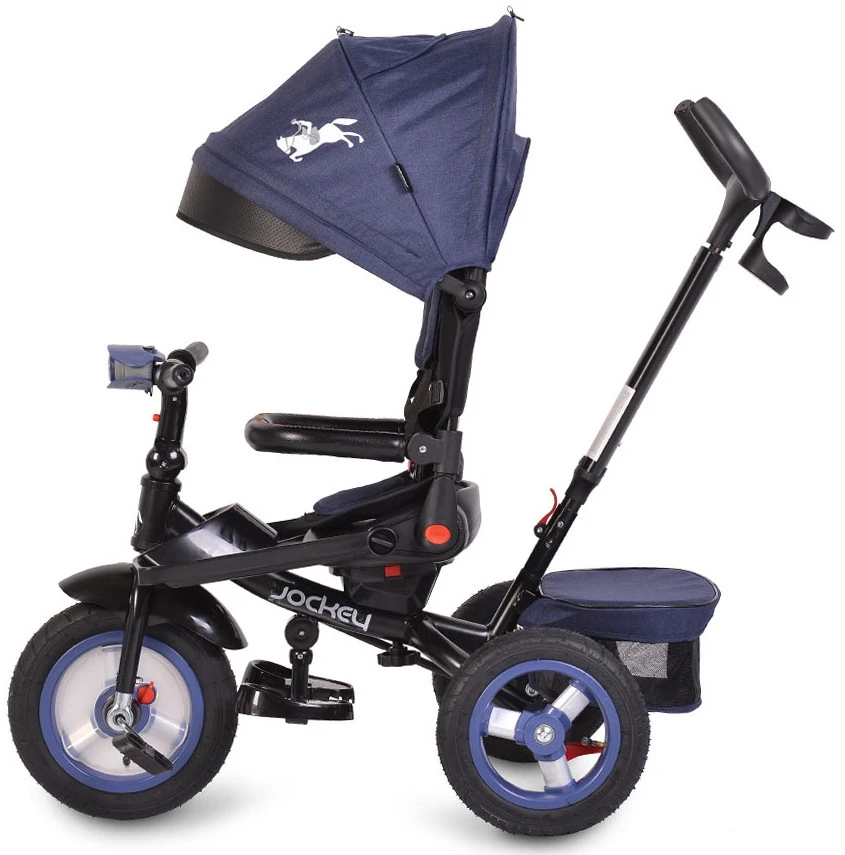 Cangaroo Jockey Trike Beige Stars Driewieler Met Duwstang En Zonnekap 5 Cangaroo Jockey Trike Beige Stars Driewieler Met Duwstang En Zonnekap - Afbeelding 5