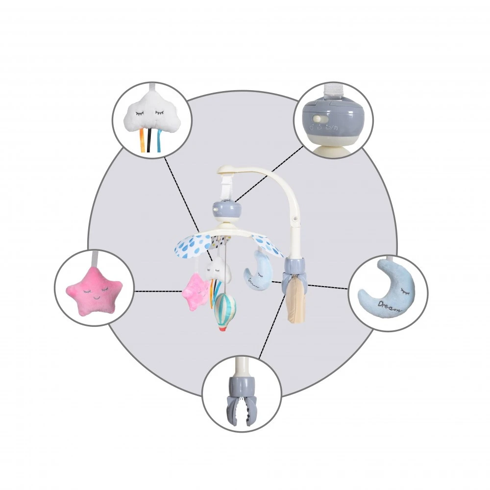 Cangaroo Moonlight Roze Muziekmobiel 109101 7 Cangaroo Moonlight Roze Muziekmobiel 109101 - Afbeelding 7