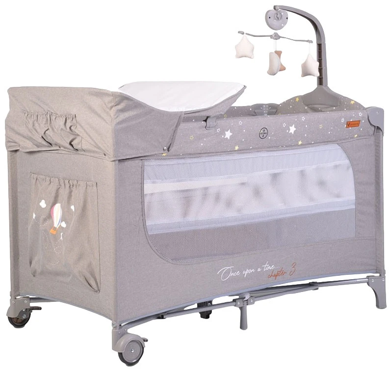 Cangaroo Once Upon A Time 3 Grey Campingbed Met Aankleedvlak 1 Cangaroo Once Upon A Time 3 Grey Campingbed Met Aankleedvlak