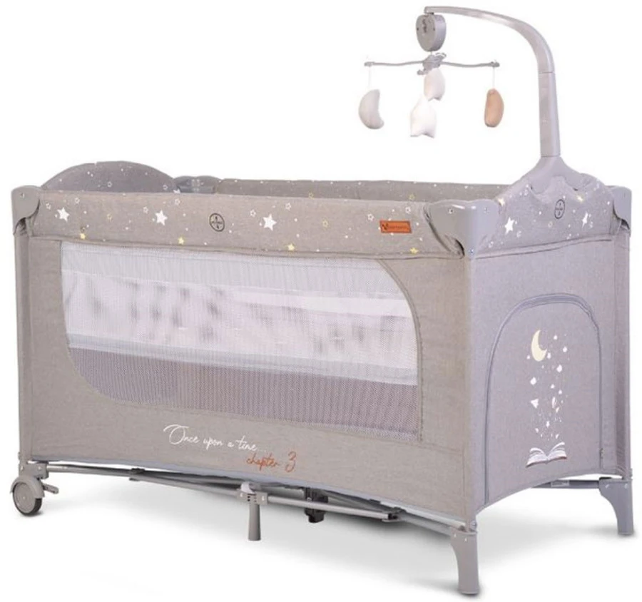 Cangaroo Once Upon A Time 3 Grey Campingbed Met Aankleedvlak 2 Cangaroo Once Upon A Time 3 Grey Campingbed Met Aankleedvlak - Afbeelding 2