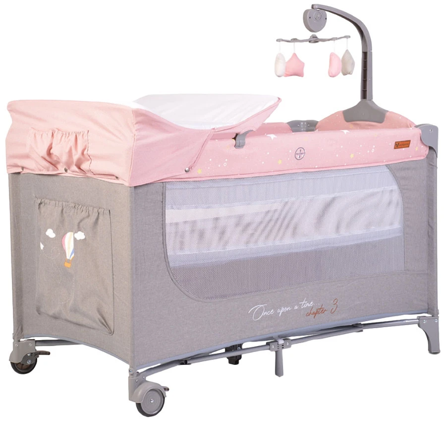 Cangaroo Once Upon A Time 3 Pink Campingbed Met Aankleedvlak 1 Cangaroo Once Upon A Time 3 Pink Campingbed Met Aankleedvlak