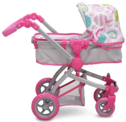 Cangaroo Pink Rose Poppen Kinderwagen 9651B -LiefjesHoek Verkoop cangaroo pink rose poppen kinderwagen 9651b 4