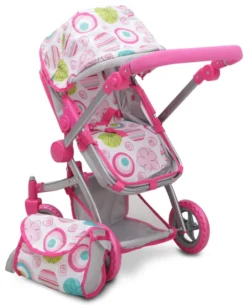 Cangaroo Pink Rose Poppen Kinderwagen 9651B -LiefjesHoek Verkoop cangaroo pink rose poppen kinderwagen 9651b 6