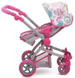 Cangaroo Pink Rose Poppen Kinderwagen 9651B -LiefjesHoek Verkoop cangaroo pink rose poppen kinderwagen 9651b 8