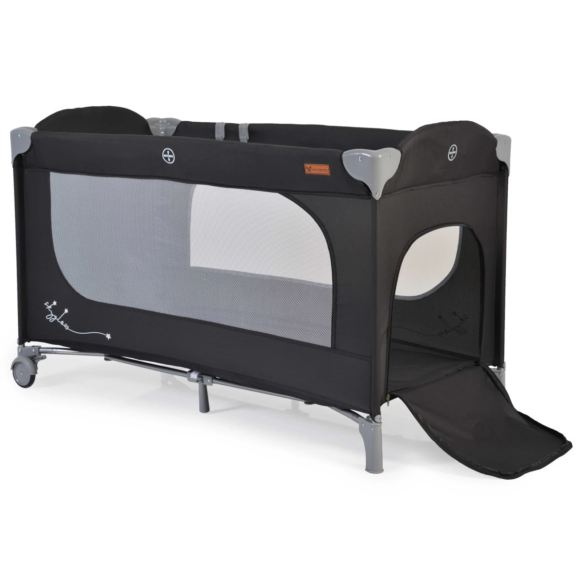 Cangaroo Skyglow 2 Black Campingbed Incl. Bodemverhoger 4 Cangaroo Skyglow 2 Black Campingbed Incl. Bodemverhoger - Afbeelding 4