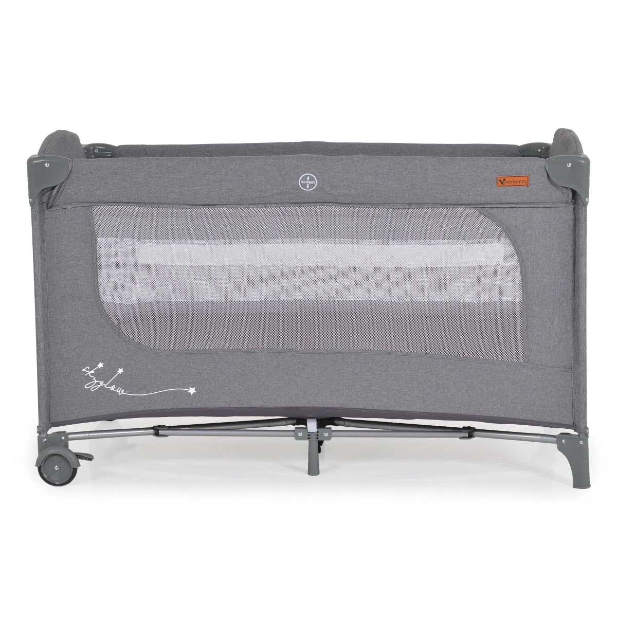 Cangaroo Skyglow 2 Grey Campingbed Incl. Bodemverhoger 2 Cangaroo Skyglow 2 Grey Campingbed Incl. Bodemverhoger - Afbeelding 2