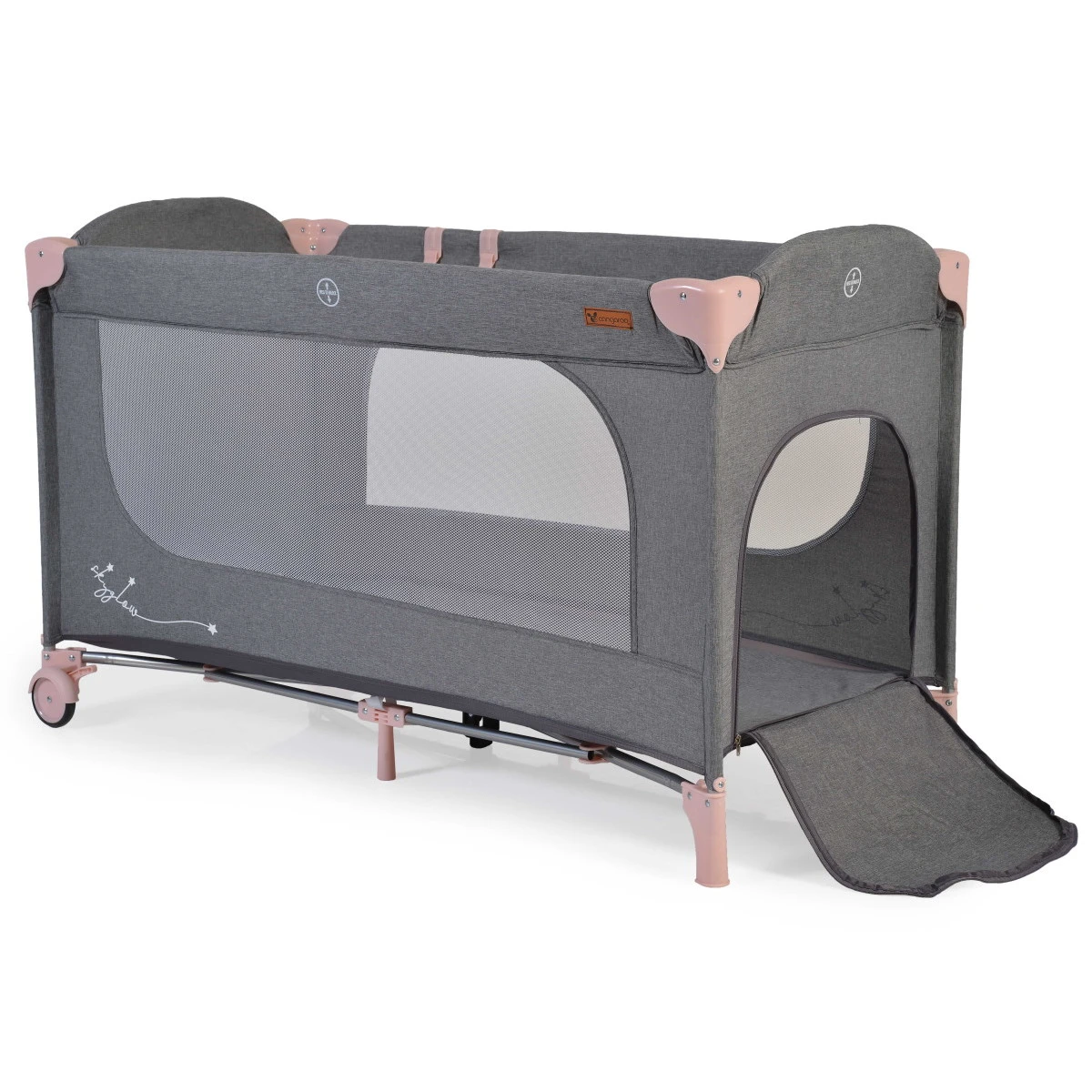 Cangaroo Skyglow 2 Pink Campingbed Incl. Bodemverhoger 4 Cangaroo Skyglow 2 Pink Campingbed Incl. Bodemverhoger - Afbeelding 4