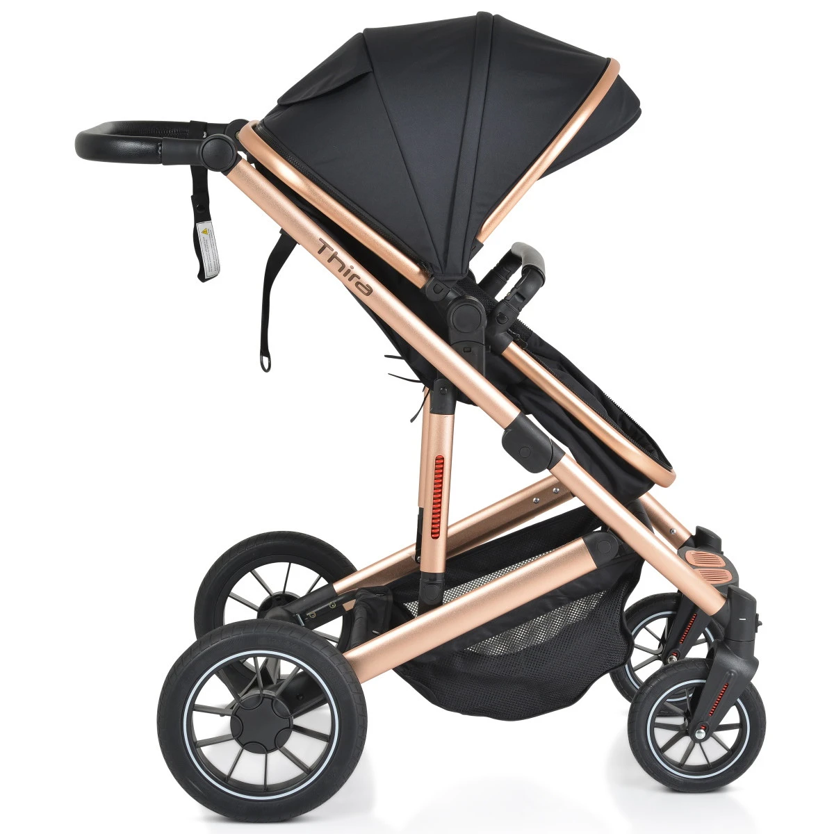 Cangaroo Thira Black 3-in-1 Combi Kinderwagen Incl. Autostoel 12 Cangaroo Thira Black 3-in-1 Combi Kinderwagen Incl. Autostoel - Afbeelding 12