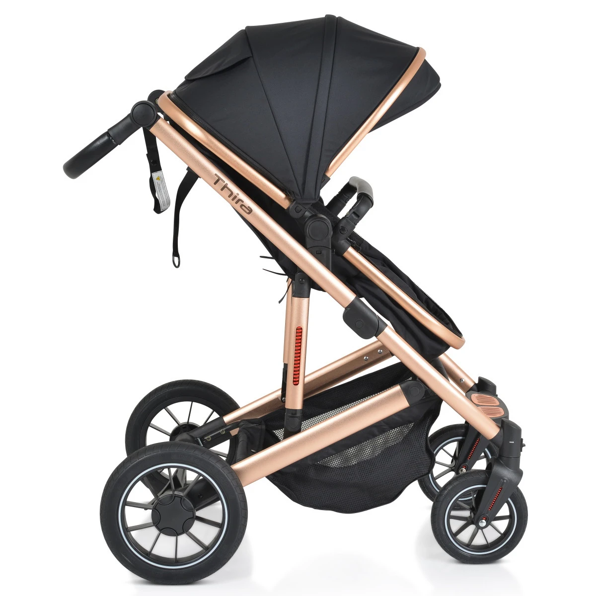 Cangaroo Thira Black 3-in-1 Combi Kinderwagen Incl. Autostoel 14 Cangaroo Thira Black 3-in-1 Combi Kinderwagen Incl. Autostoel - Afbeelding 14