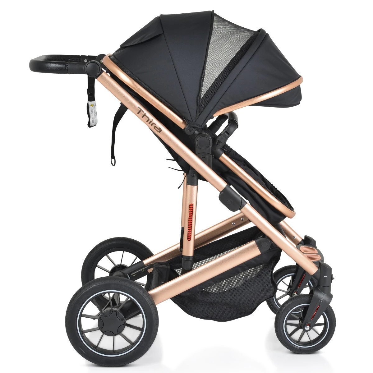 Cangaroo Thira Black 3-in-1 Combi Kinderwagen Incl. Autostoel 15 Cangaroo Thira Black 3-in-1 Combi Kinderwagen Incl. Autostoel - Afbeelding 15