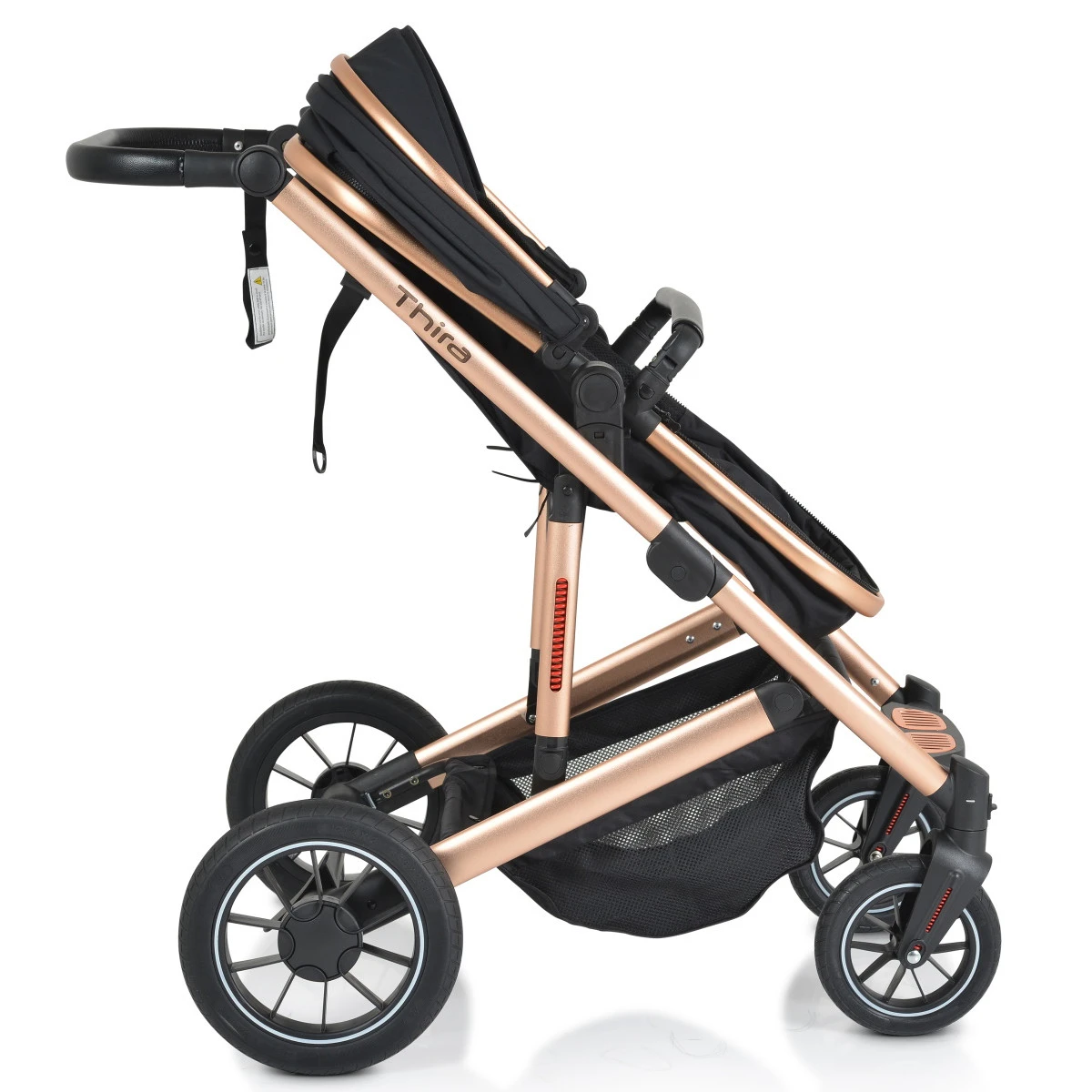 Cangaroo Thira Black 3-in-1 Combi Kinderwagen Incl. Autostoel 16 Cangaroo Thira Black 3-in-1 Combi Kinderwagen Incl. Autostoel - Afbeelding 16