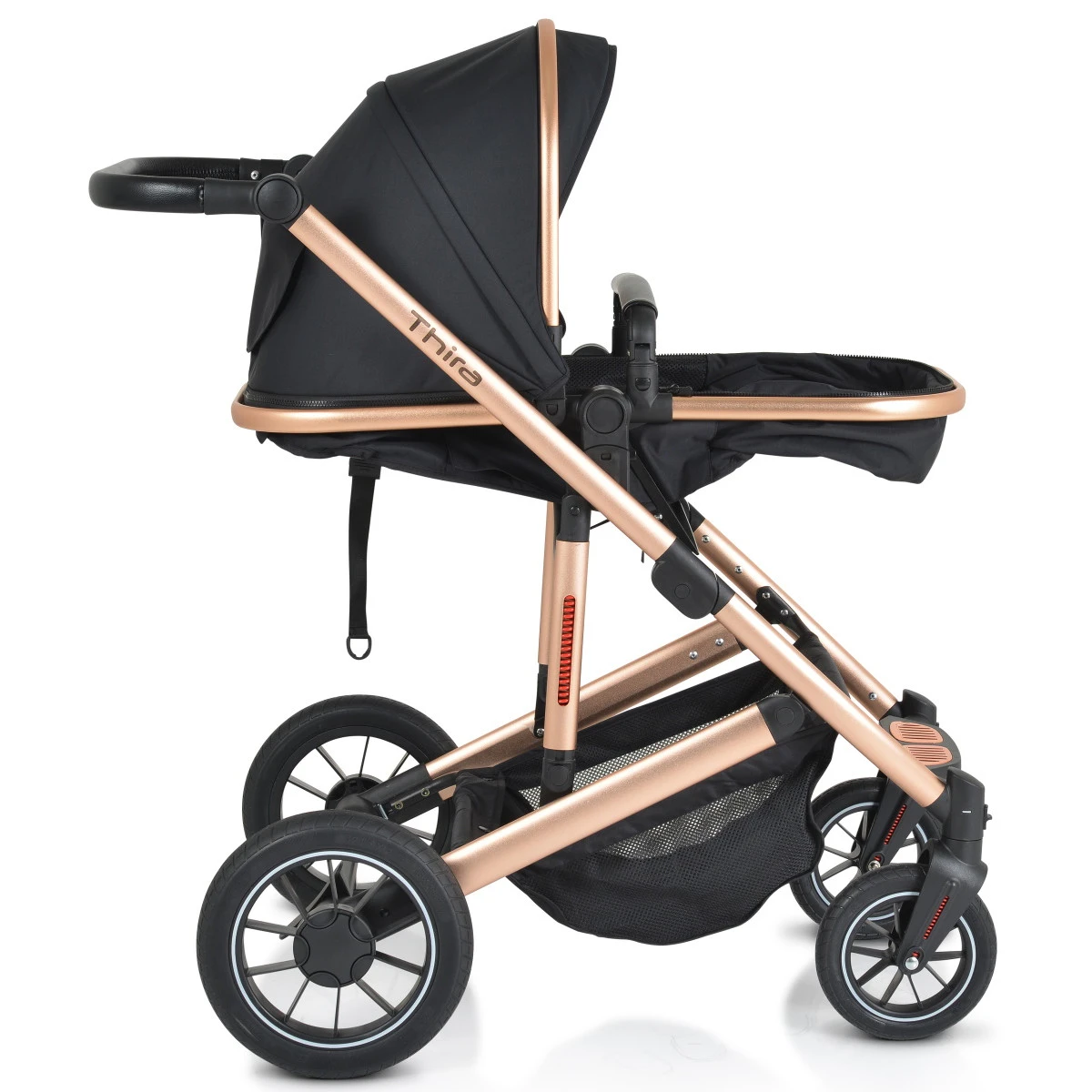 Cangaroo Thira Black 3-in-1 Combi Kinderwagen Incl. Autostoel 17 Cangaroo Thira Black 3-in-1 Combi Kinderwagen Incl. Autostoel - Afbeelding 17
