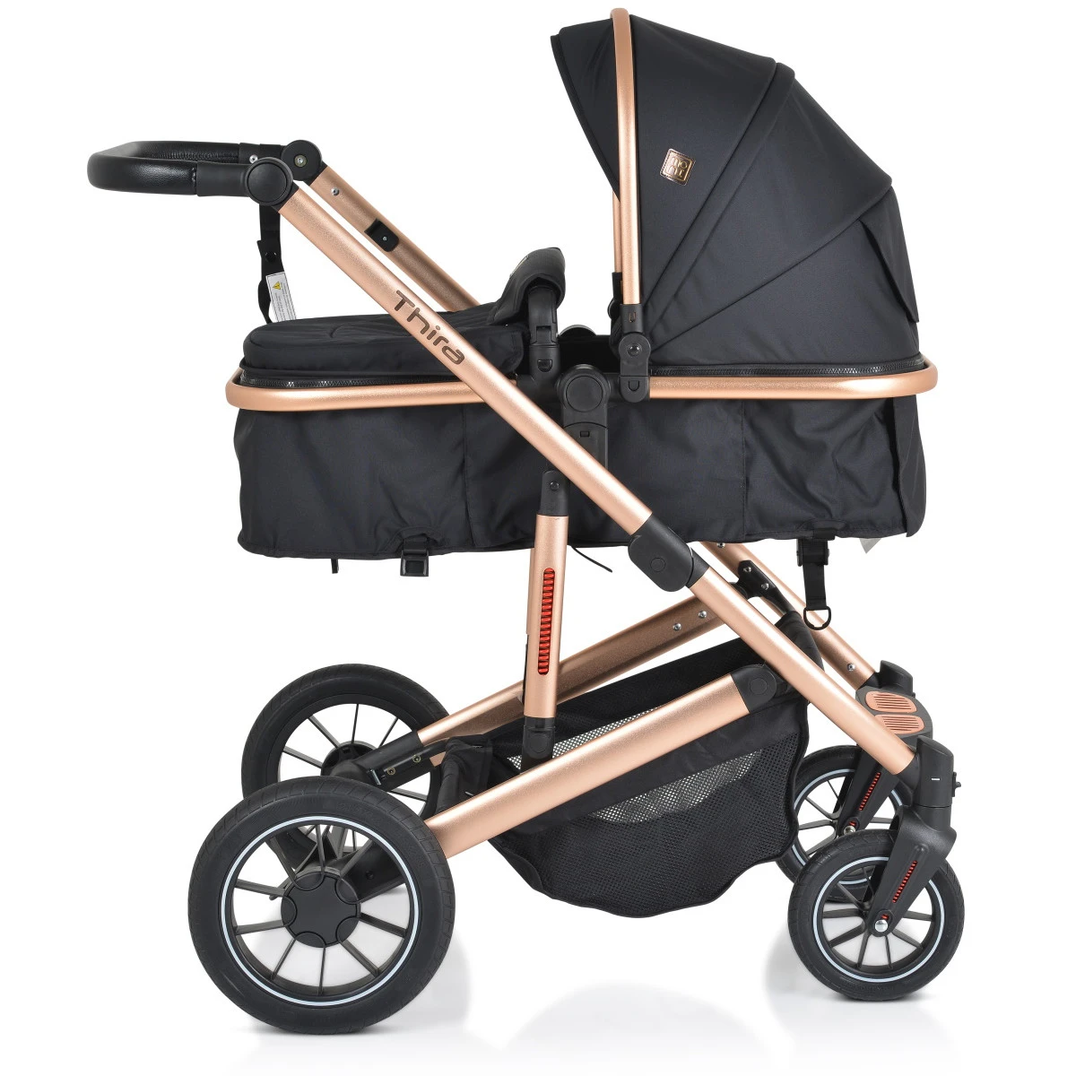 Cangaroo Thira Black 3-in-1 Combi Kinderwagen Incl. Autostoel 2 Cangaroo Thira Black 3-in-1 Combi Kinderwagen Incl. Autostoel - Afbeelding 2