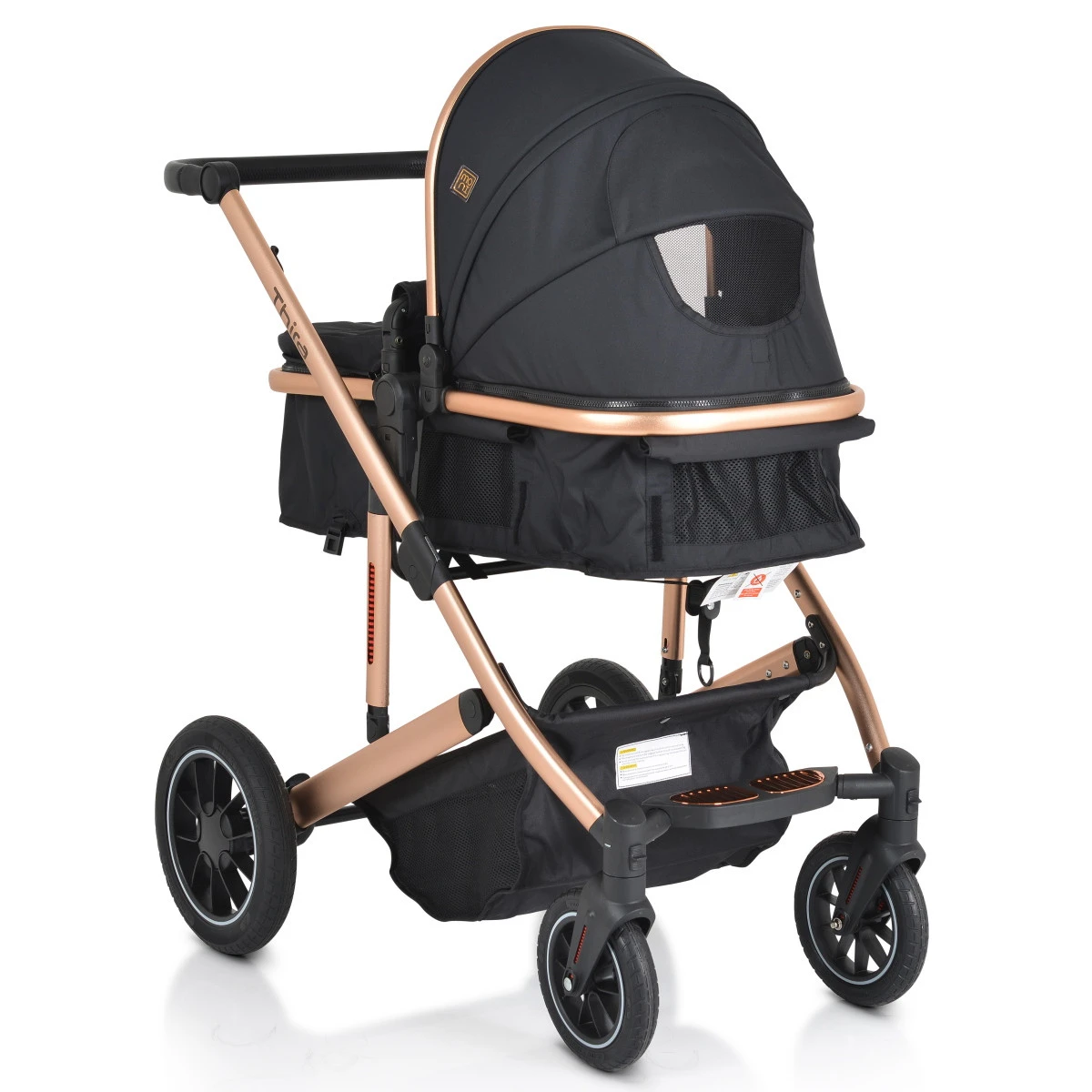 Cangaroo Thira Black 3-in-1 Combi Kinderwagen Incl. Autostoel 6 Cangaroo Thira Black 3-in-1 Combi Kinderwagen Incl. Autostoel - Afbeelding 6
