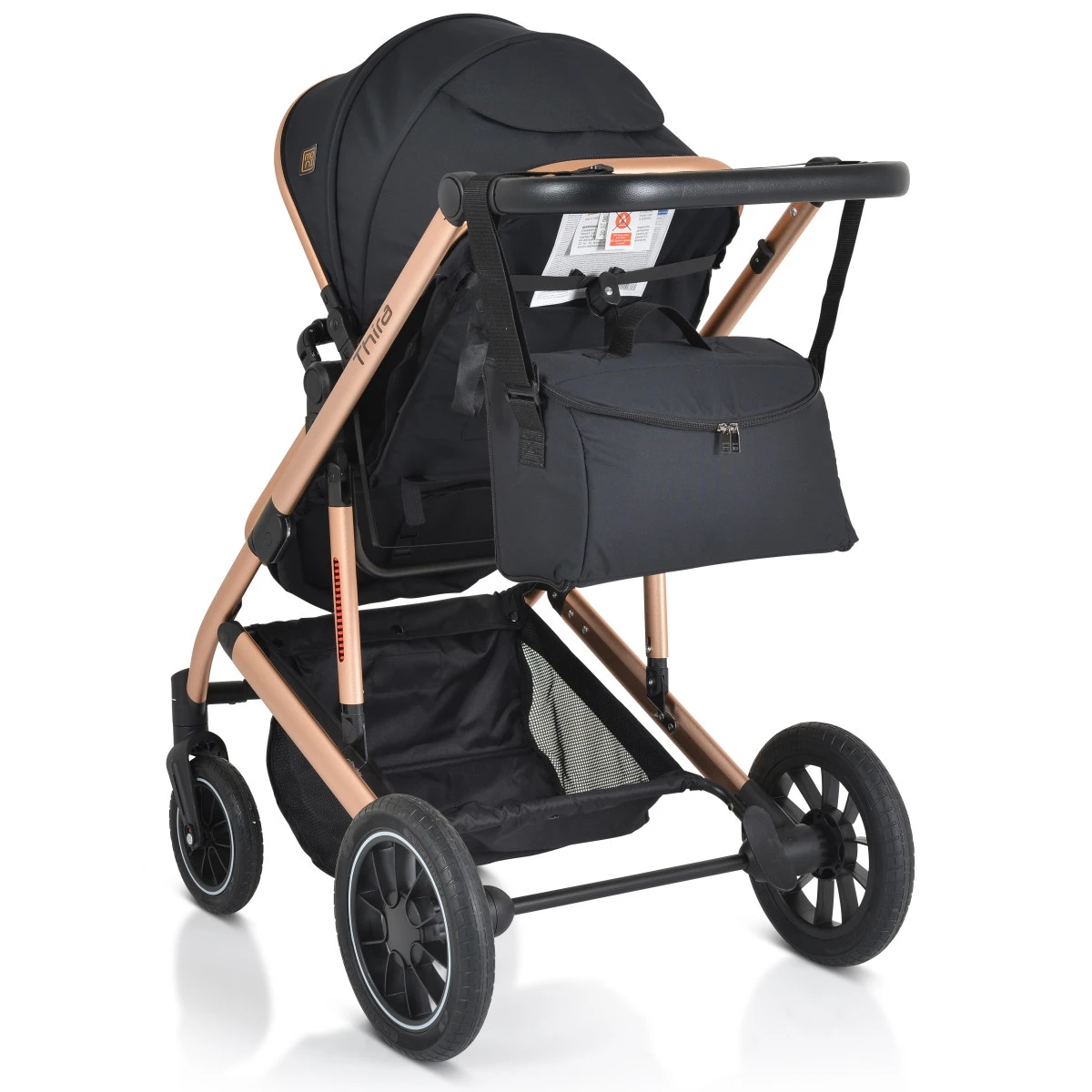 Cangaroo Thira Black 3-in-1 Combi Kinderwagen Incl. Autostoel 9 Cangaroo Thira Black 3-in-1 Combi Kinderwagen Incl. Autostoel - Afbeelding 9
