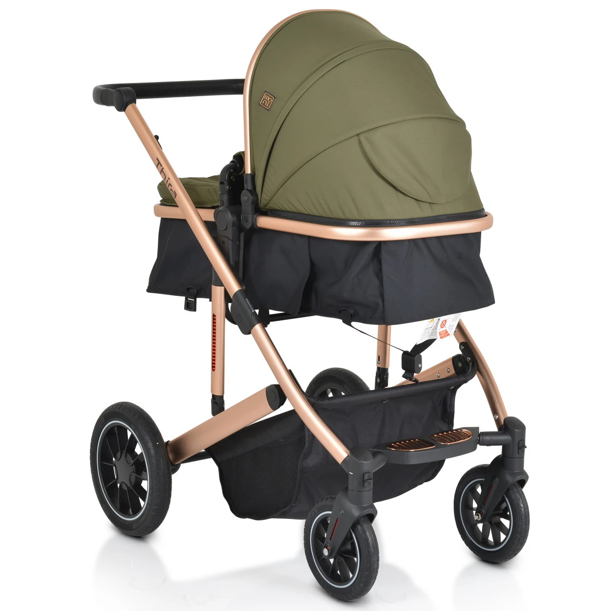 Cangaroo Thira Green 3-in-1 Combi Kinderwagen Incl. Autostoel 5 Cangaroo Thira Green 3-in-1 Combi Kinderwagen Incl. Autostoel - Afbeelding 5