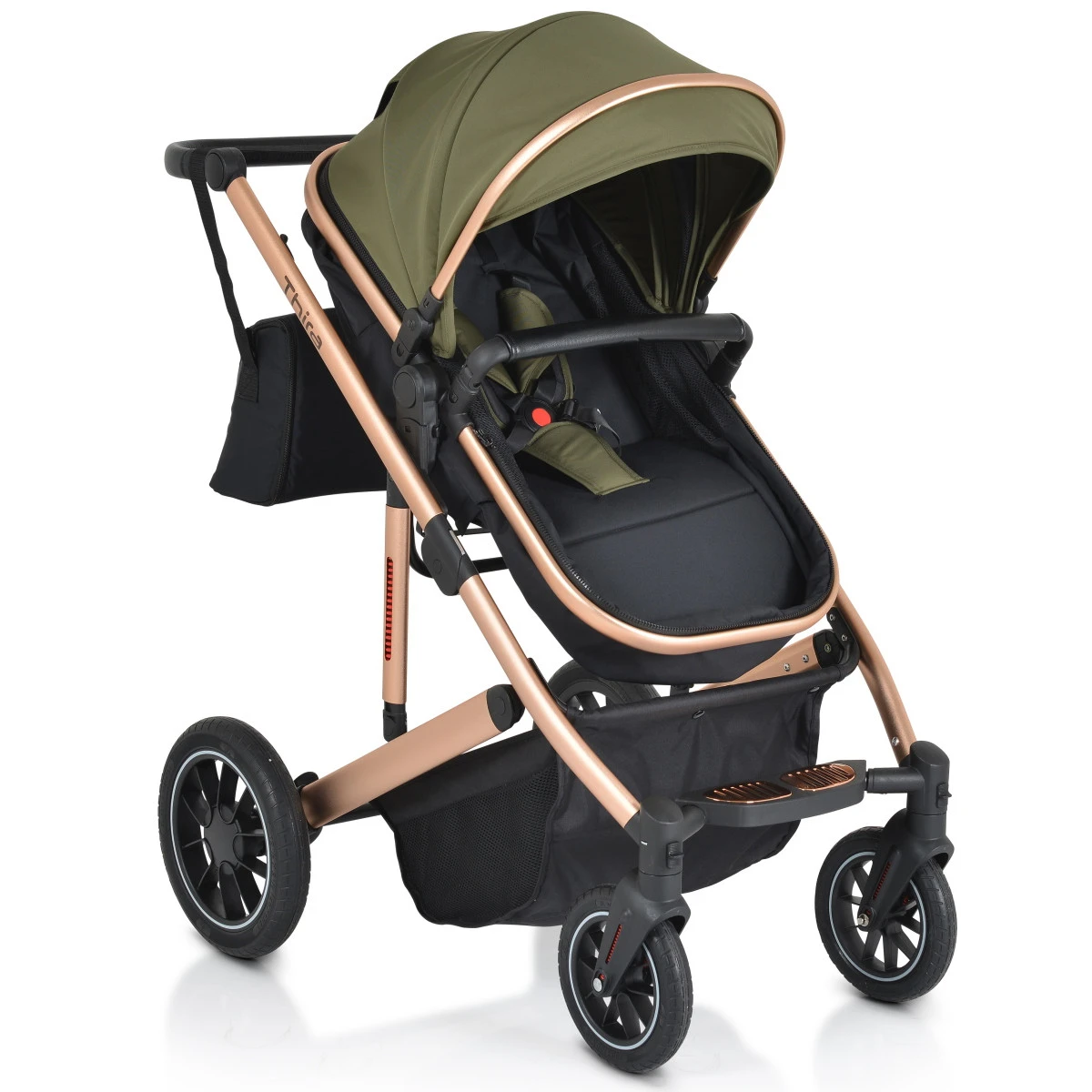 Cangaroo Thira Green 3-in-1 Combi Kinderwagen Incl. Autostoel 8 Cangaroo Thira Green 3-in-1 Combi Kinderwagen Incl. Autostoel - Afbeelding 8