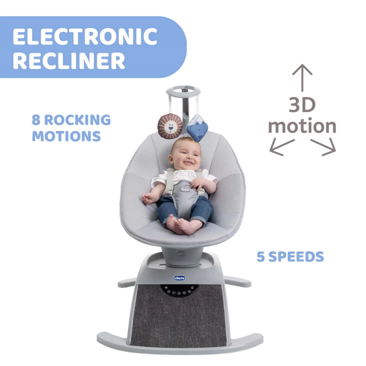 Chicco Comfy Wave Silverspring Babyschommel 807989016 6 Chicco Comfy Wave Silverspring Babyschommel 807989016 - Afbeelding 6