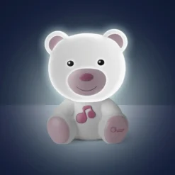 Chicco Dreamlight Bear Pink Nachtlampje Met Muziek C09830.10 -LiefjesHoek Verkoop chicco dreamlight bear pink nachtlampje met muziek 2