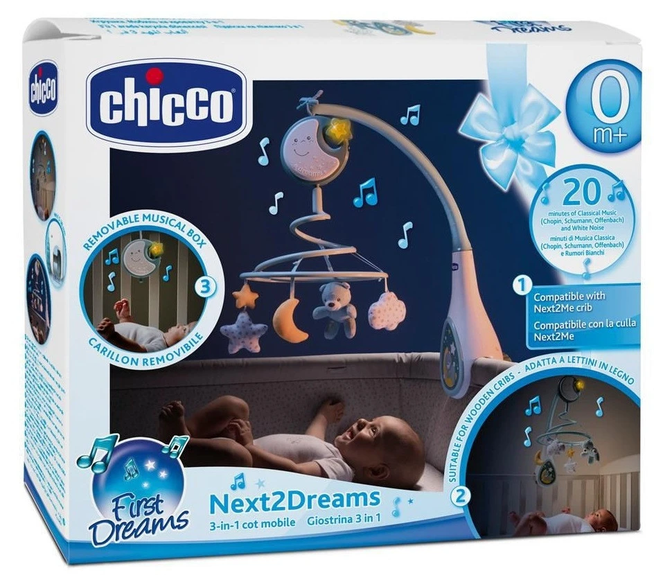 Chicco Next2Me Dreams Blue Muziekmobiel C07627.20 6 Chicco Next2Me Dreams Blue Muziekmobiel C07627.20 - Afbeelding 6