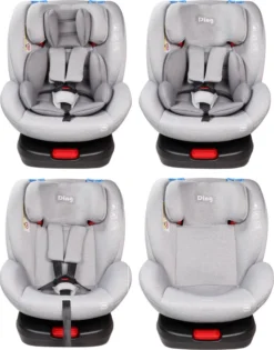 Ding Cruz Light Grey 360° Isofix Autostoel 0-36kg DI-101921 -LiefjesHoek Verkoop di 101921 ding cruz light grey 4options