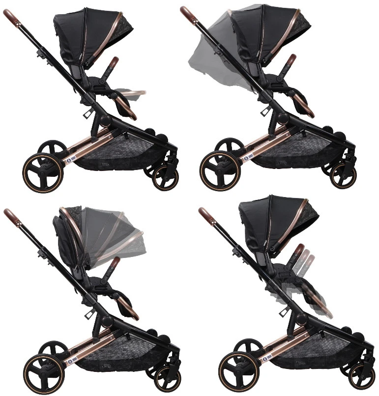 Ding Amigo Black/Rose Tweeling Kinderwagen Incl. 2 Autostoelen DI-191711 5 Ding Amigo Black/Rose Tweeling Kinderwagen Incl. 2 Autostoelen DI-191711 - Afbeelding 5