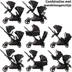 Ding Amigo Black/Rose Tweeling Kinderwagen Incl. 2 Autostoelen DI-191711 22 Ding Amigo Black/Rose Tweeling Kinderwagen Incl. 2 Autostoelen DI-191711 -LiefjesHoek Verkoop ding amigo black rose tweeling kinderwagen incl. 2 autostoelen di 191711 7