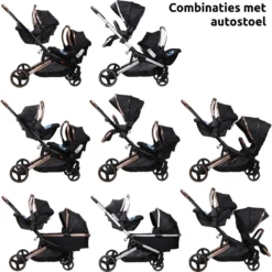 Ding Amigo Black/Rose Tweeling Kinderwagen Incl. 2 Autostoelen DI-191711 21 Ding Amigo Black/Rose Tweeling Kinderwagen Incl. 2 Autostoelen DI-191711 -LiefjesHoek Verkoop ding amigo black rose tweeling kinderwagen incl. 2 autostoelen di 191711 8