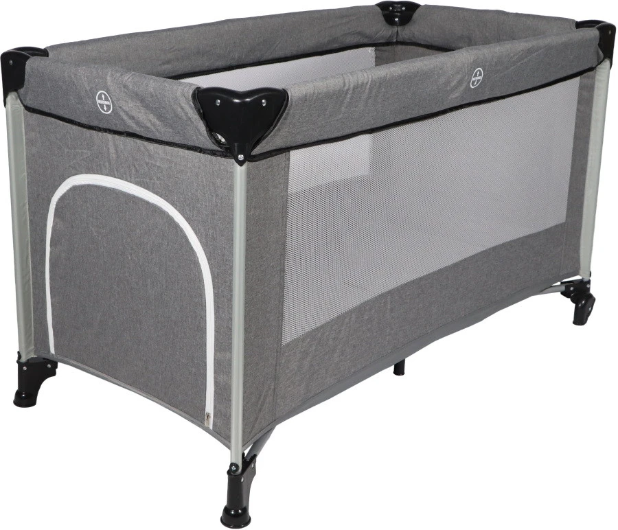 Ding Stripe Grey Melange Deluxe Campingbed DI-271804 1 Ding Stripe Grey Melange Deluxe Campingbed DI-271804