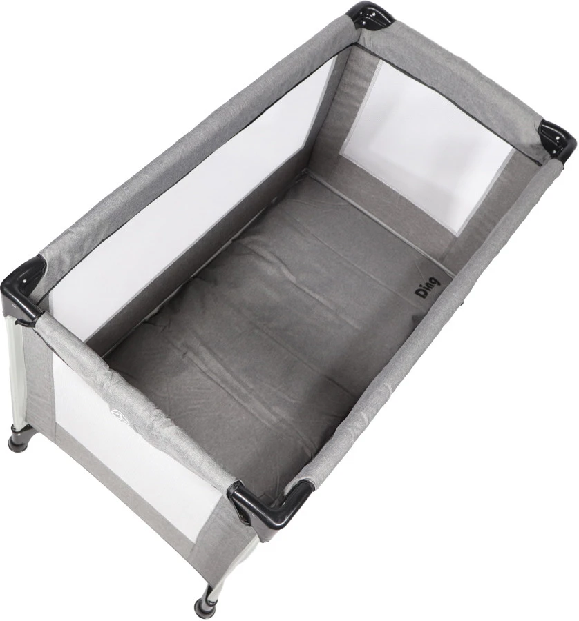 Ding Stripe Grey Melange Campingbed DI-271803 3 Ding Stripe Grey Melange Campingbed DI-271803 - Afbeelding 3