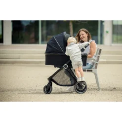 Ding Fenix Black/Black 3-in-1 Combi Kinderwagen Incl. Autostoel -LiefjesHoek Verkoop ding fenix black kinderwagen 2 1