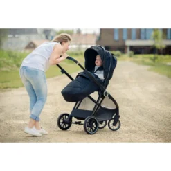 Ding Fenix Black/Black 3-in-1 Combi Kinderwagen Incl. Autostoel -LiefjesHoek Verkoop ding fenix black kinderwagen 4 1