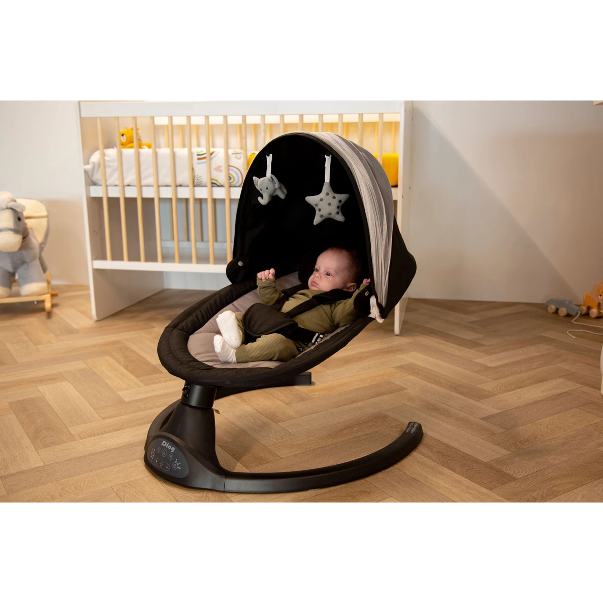 Ding Hugg Black Swing Babyschommel DI-938428 9 Ding Hugg Black Swing Babyschommel DI-938428 - Afbeelding 9